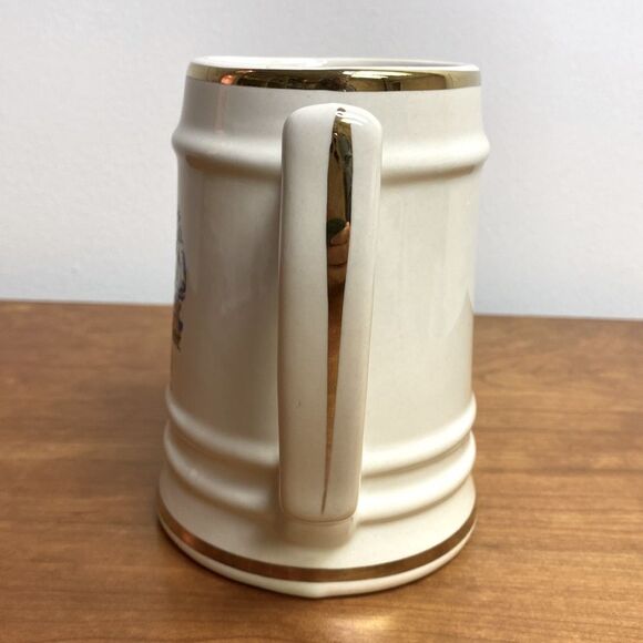Vermont Beer Stein Mug Cup Collectible Gold Trim 6” Tall - Picture 3 of 9